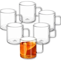 Wilmax glasmuggar för kaffe och te 500 ml – 6-pack
