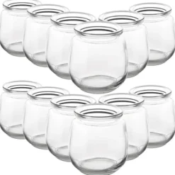 Förvaringsburkar-12x glasburkar Burkar Behållare Koppar Yoghurtkoppar Desserter 200ml