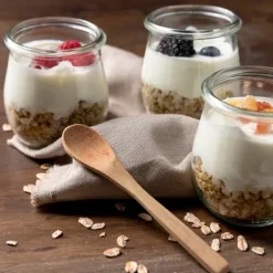 Förvaringsburkar-12x glasburkar Burkar Behållare Koppar Yoghurtkoppar Desserter 200ml