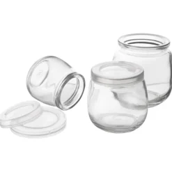 Förvaringsburkar-12x glasburkar Burkar Behållare Koppar Yoghurtkoppar Desserter 200ml