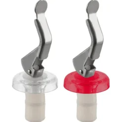 Flaskstopp & Flaskförslutare-2x korkpropp för stängning av vin, likör, alkohol, olja, dryckesflaskor