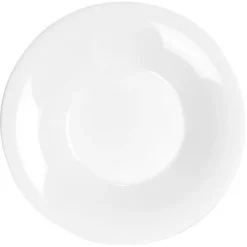 6x Stor djup mattallrik för sopprätter Vit tallrikset