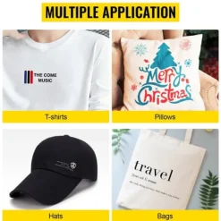 Ångpressar-38X38cm 2-i-1 multifunktionell värmepressmaskin med digital kontrollpanel, snabb uppvärmning, effektiv överföring, lätt att använda