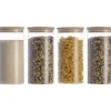 Förvaringsburkar-4x1300ml Förvaringsburkar i Borosilikatglas med Lufttät Lock (10x20cm)