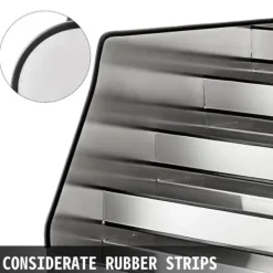 910x470x825 mm spritställ i rostfritt stål med 4 trappsteg och 3-tums bakstänk, stor kapacitet, justerbart stativ, genomtänkt design