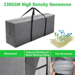 125x32x50cm ， Förvaringsväska för trädgårdskuddar ， Högkvalitativt non-woven material, Dammtät, fuktsäker, anti-blekning