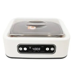 Yogurtmaskiner-Yoghurtmaskin - Elektrisk - 1,6 L - 9 Koppar 100 ml - LED-display - Touchknappar - 20 W 220 V 50 Hz EU-kontakt - 304 Rostfritt stål/glas - Vit