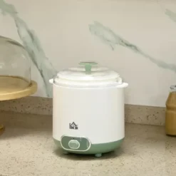 Yogurtmaskiner-Yoghurtmaskin 1,5 l med 2 glasburkar och sil, 20 W, för grekisk yoghurt, 3–5 personer, vit