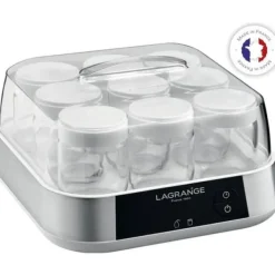 Yogurtmaskiner-Yoghurtmaskin - LAGRANGE - Linje + borste - 9 glasburkar - Programmerbar 15h