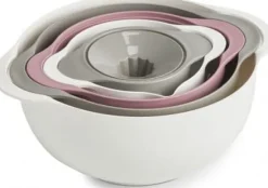 Köksutrustningsset-Zeller multifunktionellt köksredskap, 5 delar, vit/grå/bär 12x7, 15x7,5, 18,5x8, 22x12, 26x12,5 cm