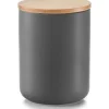 Zeller ZELLER Behållare med bambulock, 1150ml, keramik antracit universal