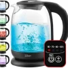 Vattenkokare-Zilan Vattenkokare i glas med digital skärm och LED, 1.7lt, 5 temperaturinställningar, 2200W