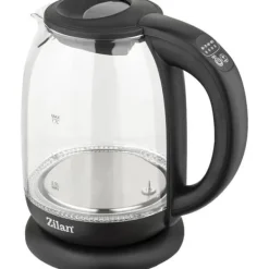 Vattenkokare-Zilan Vattenkokare i glas med digital skärm och LED, 1.7lt, 5 temperaturinställningar, 2200W