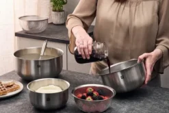 ZWILLING Prep Durkslag/sil/ångkok set 3 st. S 16 cm + M 20 cm + L 24 cm. 18/10 rostfritt stål.